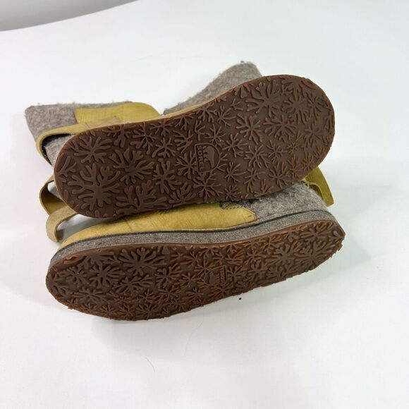 Sorel Winter Boots Womens 7 Brown Gray Chipahko Felt Lined Leather Snow Shoes - Picture 8 of 11